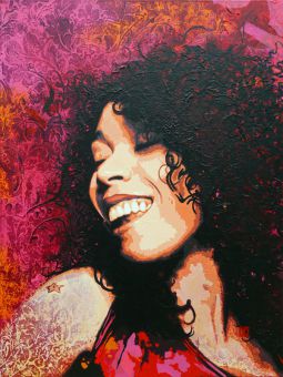 Acrylique sur toile, 60 x 80 cm<br />Date du concert : 13/01/2012.<br />Dédicacé par Flavia Coelho.